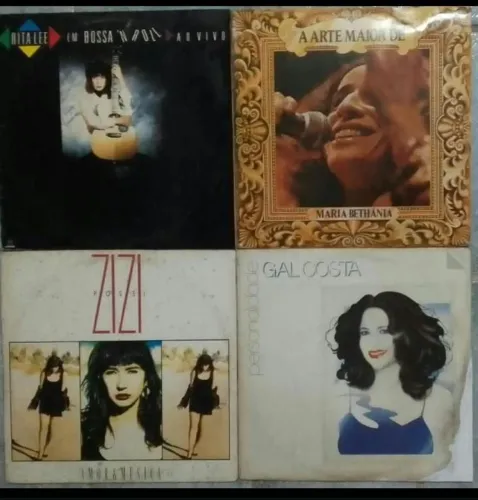 4 LPs Rita Lee, Gal Costa, Bethânia, Zizi