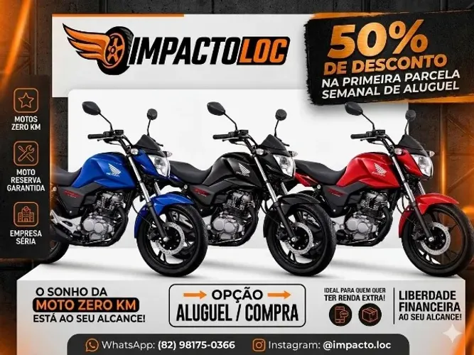 ALUGUEL DE MOTOS HONDA CG START OKM