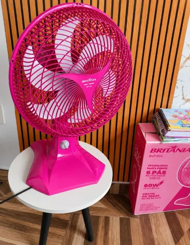 Ventilador Britânia ROSA Maxx Force 60W - 6 Pás Turbo - NA CAIXA!