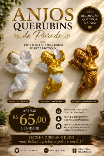 ANJOS QUERUBINS DE PAREDE