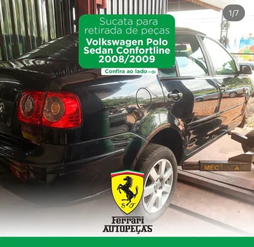 Sucata retirada de peças Volkswagen polo sedan confortline 2008/2009