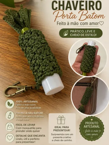 Chaveiro Porta Batom e objetos 
