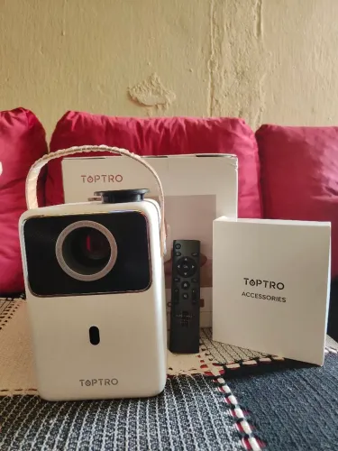 Projetor portátil TOPTRO Full HD 1080P com brilho 400ANSI Android 9.0