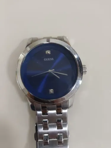 Guess Diamond / Steel (Mostrador Azul com Cristal)