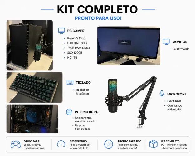 Kit completo Pc gamer