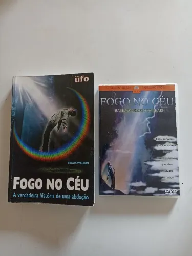 Livro Fogo no Céu e o DVD FOGO no Céu, a história de uma abdução, autor Travis Walton.