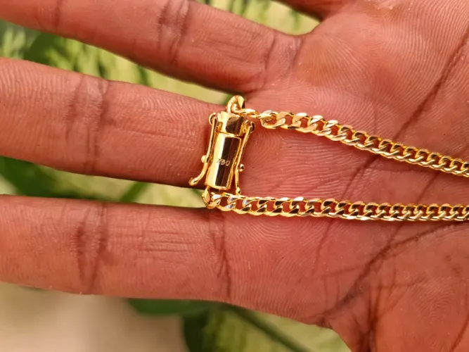 Pulseira Pitbull Grumet 3mm Banhada a Ouro 18K