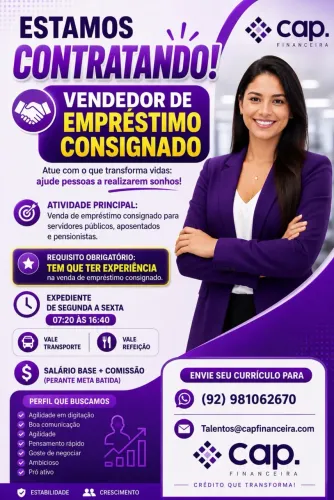 Oportunidade para área de vendas