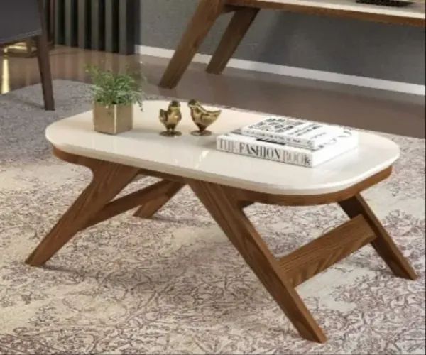 Mesa de Centro Doris em MDF Oval Entregamos DF e Entorno 