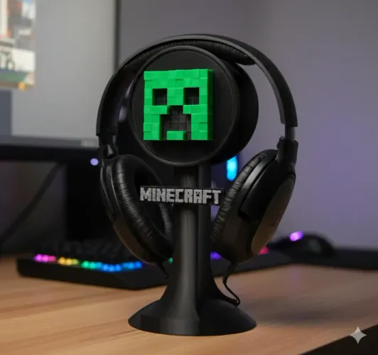 Suporte de Headset Minecraft - Creeper Edition