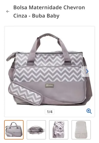 Kit bolsas bebe - Maeca Buba - Cinza