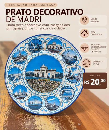 Prato decorativo de Madri