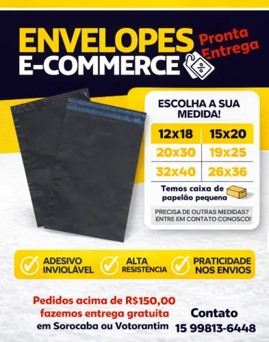 Envelope com Lacre Plástico Segurança Inviolável Cinza Embalagem Correio