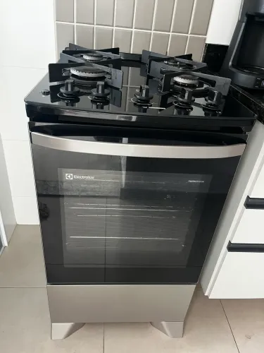 Fogão 4 bocas Electrolux Cinza Efficient Mesa Vidro e PerfectCook (FE4GG) - Bivolt