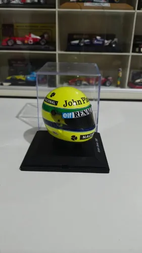 Capacete Ayrton Senna - 1° Vitória F1 Em 1985 - Escala 1:5