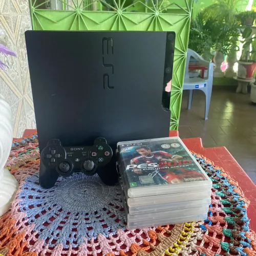 Ps3 com Jogos no CD e HD +Loja/Entrega Grátis