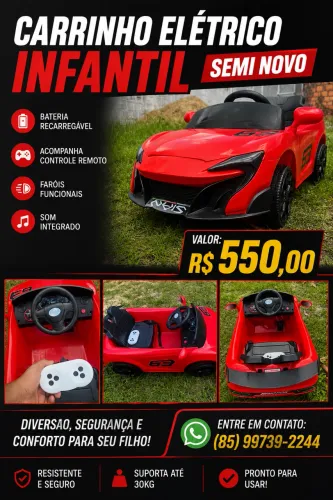 Carinho elétrico infantil