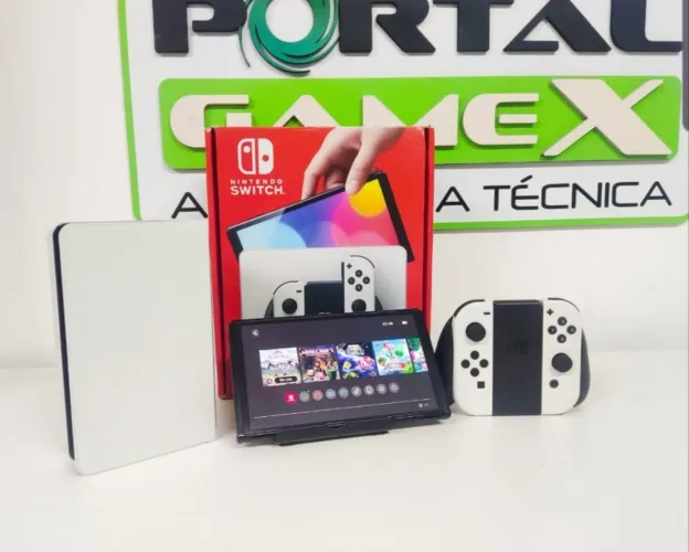 NINTENDO SWITCH OLED DESBL 128GB 10 JOGOS A SUA ESCOLHA