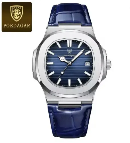Relógio de pulso Poedagar 613 Silver Blue