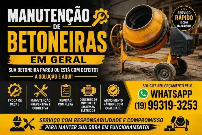 MECÂNICO DE BETONEIRA EM GERAL