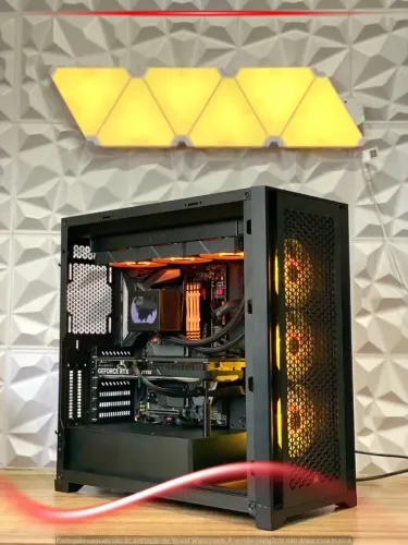 Computador Gamer Ryzen 7 5800X3D X570 AORUS Master RTX 4060 Ti com water cooler ROG 360mm