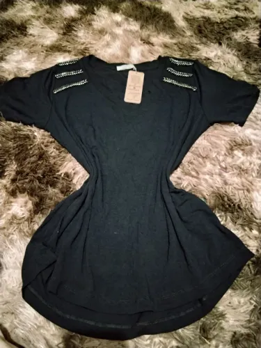 Blusa com detalhe metalizado