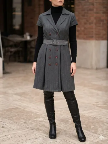 CALLA VESTIDO TRANSPASSADO MIDI TAM 44