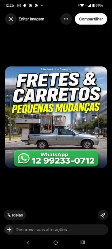 FRETES, CARRETOS, PEQUENAS MUDANÇAS SJC
