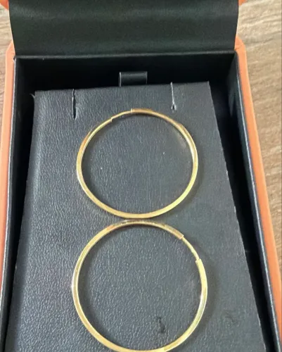 Brinco ouro amarelo argolas