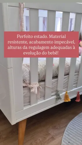 Berço 3 regulagens + Mini Cama: NOVÍSSIMO