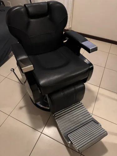 Cadeira barbeiro reclinável Móveis para barbeiro preto