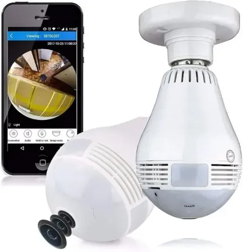 Camera Wifi 360° Lampada app V380PRO *NOVA*