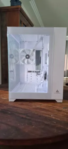 Gabinete Gamer Aquario Mid Tower Acegeek Gimli Gamer Branco Vidro Temperado 3 Ventoinhas