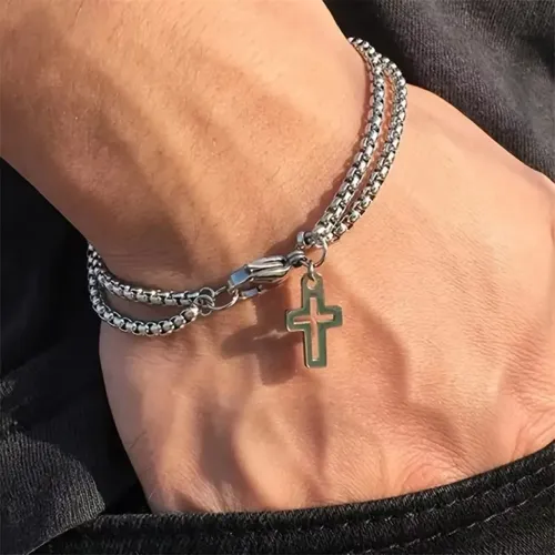 PULSEIRA AÇO INOXIDÁVEL CRUZ