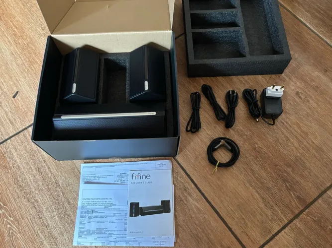 Caixa De Som Gamer Fifine Ampligame A22, Estéreo 2.1, RGB
