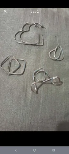 Brincos prata legítima troco por pulseiras de prata