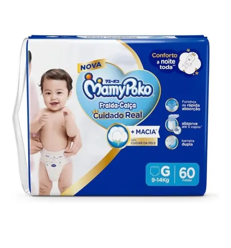 Frauda-calça MamyPoko G, 60 unidades/ Premium, Seca