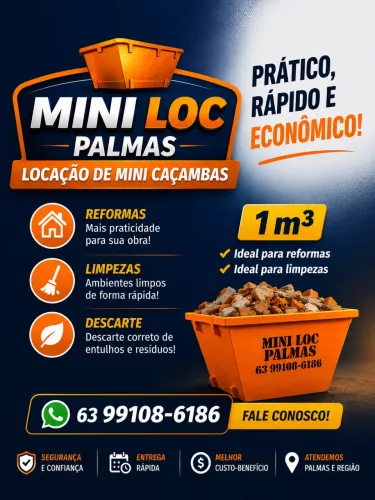 Locação de mini caçambas 