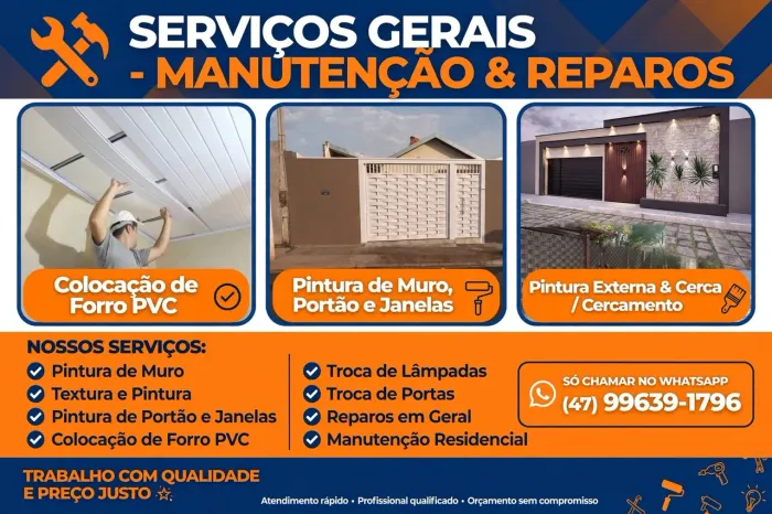 Fasso diversos serviço pintura pequenos reparos