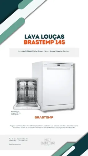 Lava Louças Brastemp 14 Serviços com Smart Sensor Branca 127V BLF60AB