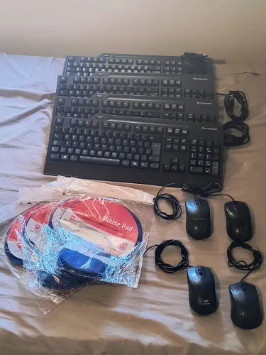 KIT TECLADO E MOUSE LENOVO
