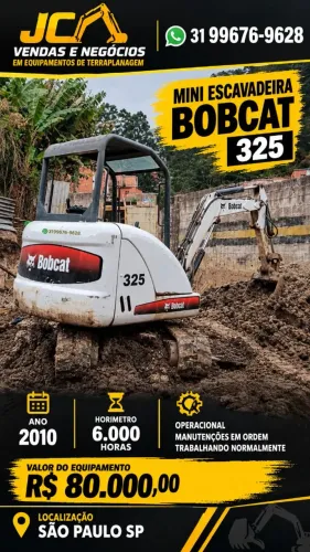 Mini escavadeira Bobcat 325
