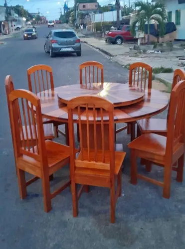 Mesa 8 lugares com trampo giratório 