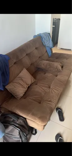 Sofá-cama Casal 3 Lugares Reclinável tipo futon