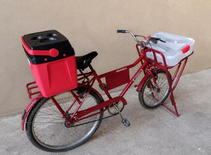 Bicicleta cargueira vender salgados