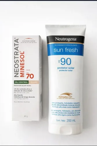 Kit proteção máxima: Minesol FPS 70 + Neutrogena FPS 90