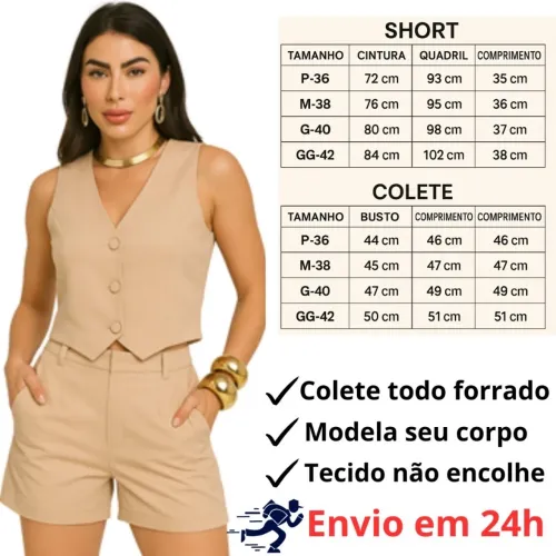 Conjunto Feminino em alfaiataria Social