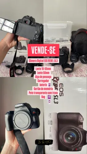 Canon rebel Sl3 com duas lentes