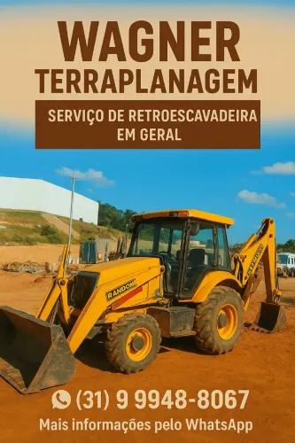 Retroescavadeira Terraplanagem e locação