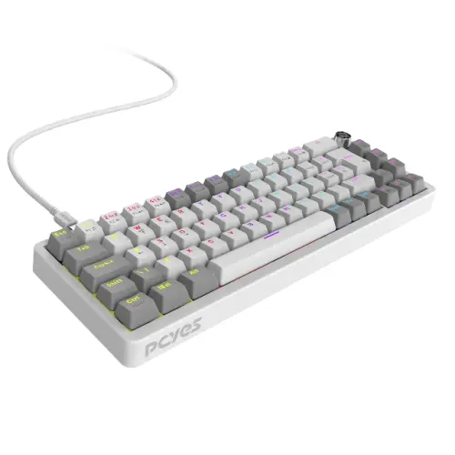 Teclado Mecânico PCYES Mecka 65% ABNT2 Red com Knob e RGB Rainbow-Loja Fs informática